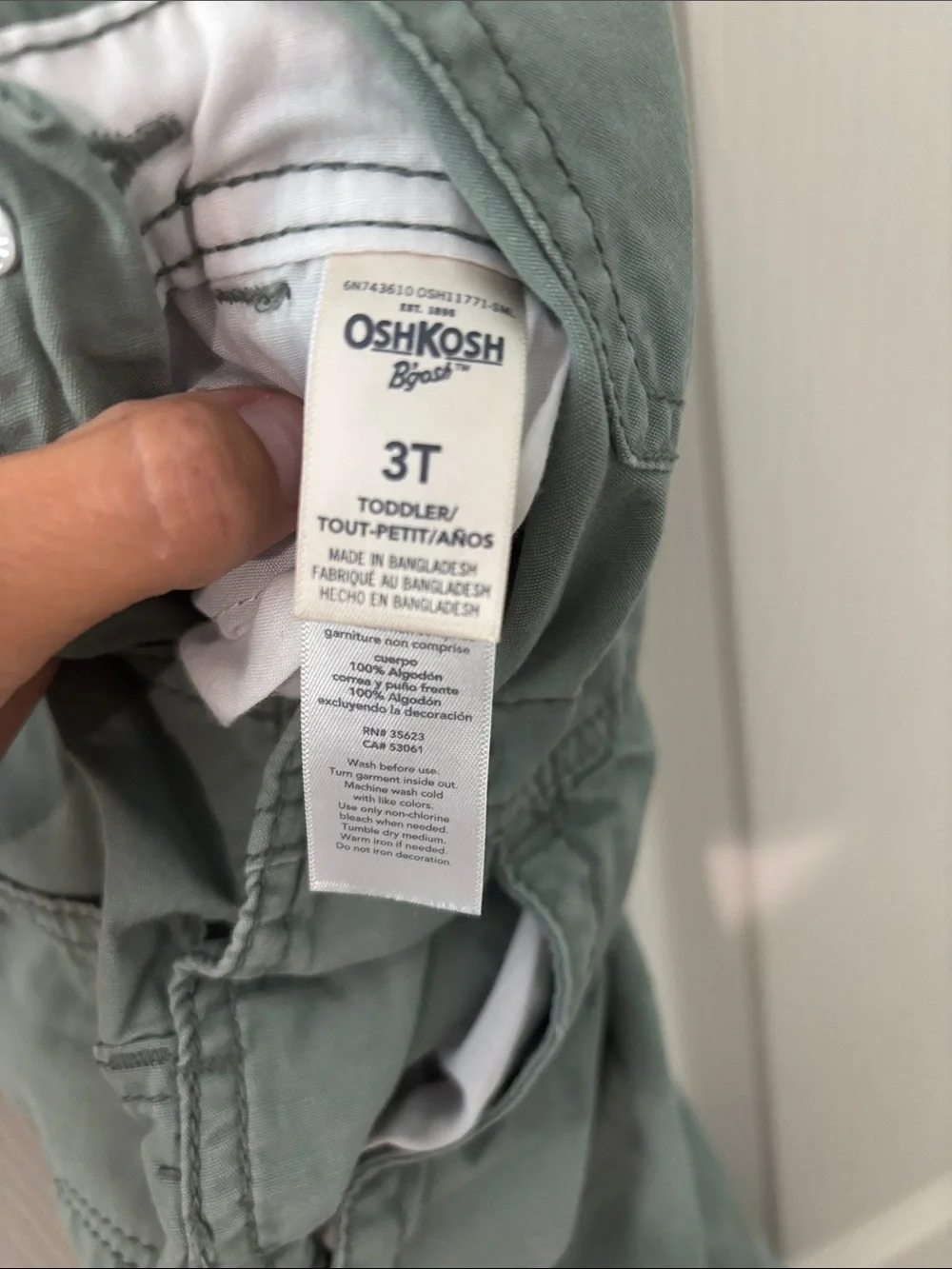 OshKosh B'gosh Light Green Kids Overalls